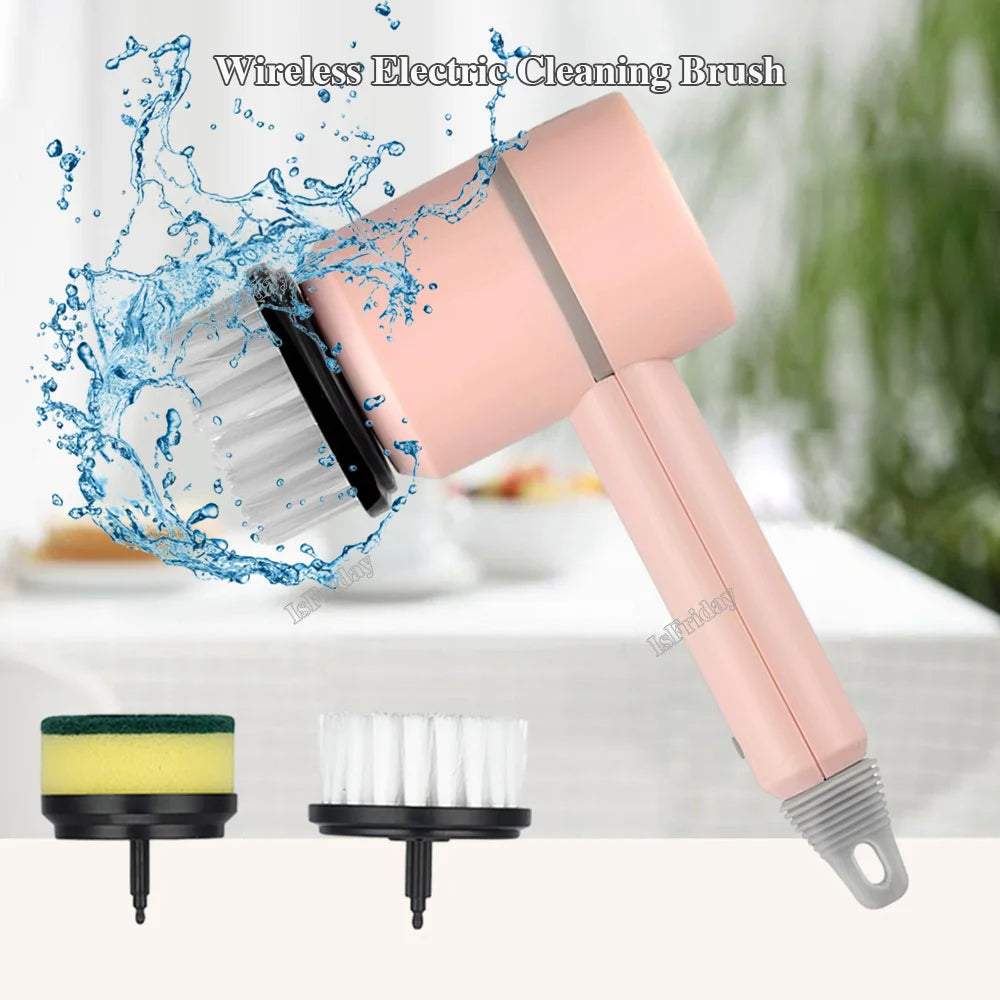 Electric Cleaning Dish BrushIntroducing the Electric Cleaning Brush, your ultimate multi-functional household cleaning companion designed to tackle the toughest of grime with ease. Engineered f1724Electric Cleaning Dish Brush
