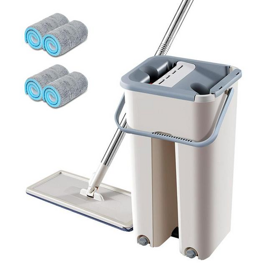 Flat Squeeze MopThe mop and bucket with wringer set has three microfiber pads with excellent water absorption that makes it perfect for wet and dry cleaning. You can wash the mop pa1724Flat Squeeze Mop