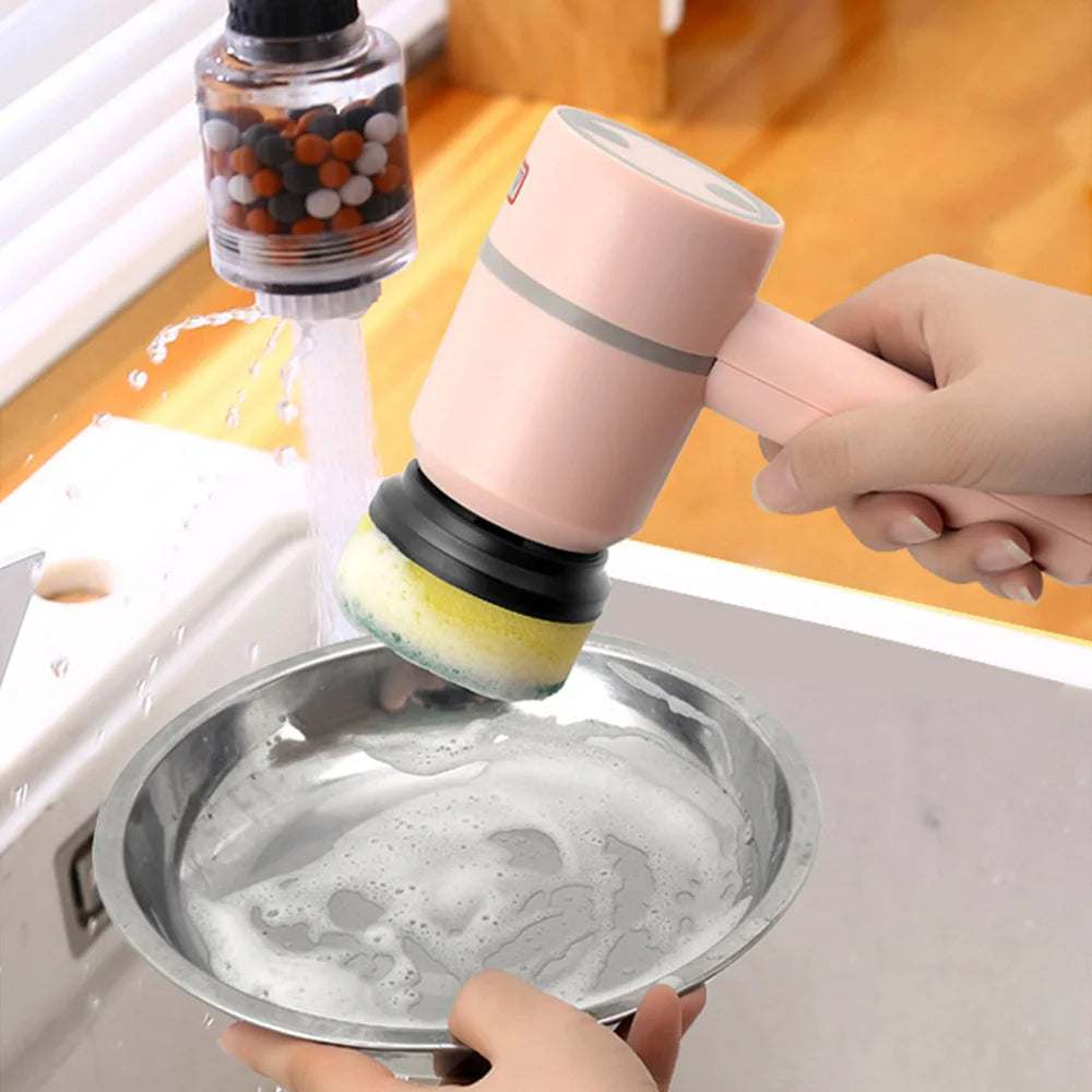 Electric Cleaning Dish BrushIntroducing the Electric Cleaning Brush, your ultimate multi-functional household cleaning companion designed to tackle the toughest of grime with ease. Engineered f1724Electric Cleaning Dish Brush