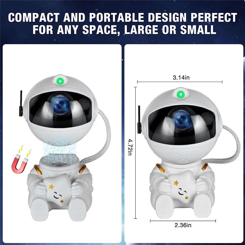 Star Projector Sitting Astronaut Galaxy Night LightThe Star Projector Galaxy Night Light is a captivating astronaut-themed space projector that transforms any room into a celestial wonderland. Designed to project a m1724Astronaut Galaxy Night Light Projector