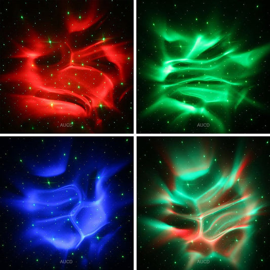 Projector Galaxy Aurora Laser LightIntroducing our Sky Lite LED lamp, a piece of sophisticated technology that displays a mesmerizing array of green stars drifting against a transformative blue nebula1724Projector Galaxy Aurora Laser Light