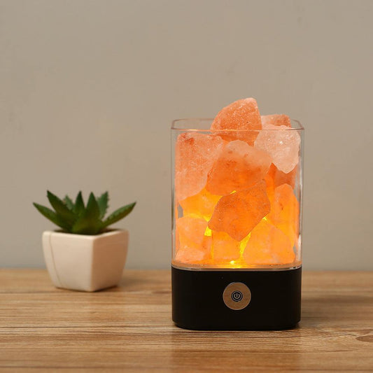 Himalayan Salt LampCreate a warm, relaxing and purified atmosphere with this beautiful Himalayan Crystal Salt Lamp. When the crystal salt lamp is on, it diffuses a delicate, warm and r1724Himalayan Salt Lamp