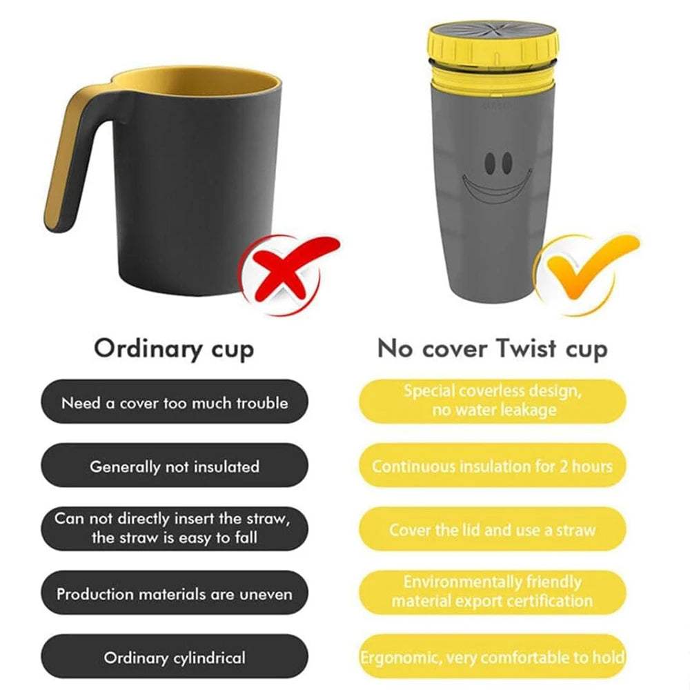 Coffee Straw Twistable CupThe Coffee Straw Twist Cup is an innovative travel mug, renowned for its unique design and functionality, particularly popularized on TikTok. This mug stands out wit1724Coffee Straw Twistable Cup