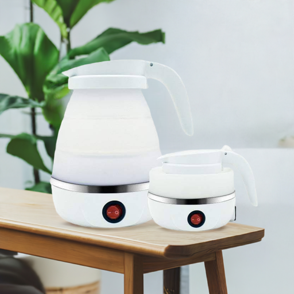 Folding Kettle & Water HeaterIntroducing the Folding Portable Water Bottle - a game-changer for travel and home use. This foldable and portable teapot water heater is powered by a 600W electric 1724Folding Kettle & Water Heater