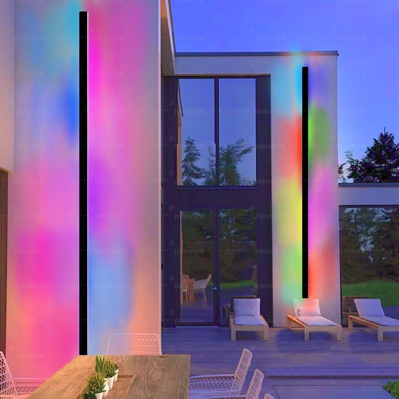 Waterproof Outdoor IP65 RGB Wall Light 30CM 10WElevate your outdoor living space with our IP65 Waterproof Outdoor RGB Wall Light. This modern porch fixture is made from robust aluminum, and features an LED strip 1724Waterproof Outdoor IP65 RGB Wall Light 30CM 10W