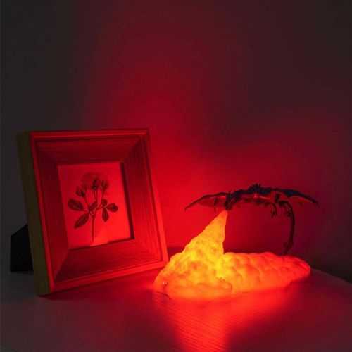Dragon LampCreate an enchanting atmosphere with our Dragon Lamp that features a lifelike 3D-printed dragon design. When illuminated, the dragon appears to be flying and breathi1724Dragon Lamp