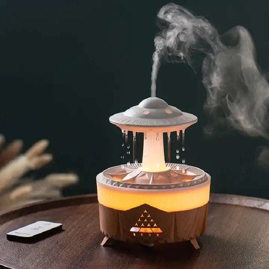 Rain Drop Air Humidifier Essential Oil DiffuserThe Rain Drop Air Humidifier Essential Oil Diffuser, with its 350ml capacity, unique rain cloud design, and multifunctionality, is a must-have for those seeking a pe1724Rain Drop Air Humidifier Essential Oil Diffuser