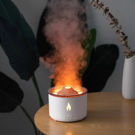 Volcano DiffuserThe volcano aroma machine has two spray modes, aroma to fall asleep, silent operation and ambient night light. Add 2-3 drops of essential oils to the water tank, the1724Volcano Diffuser