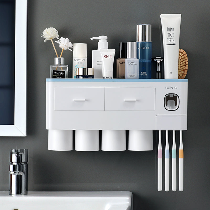 Bathroom Organizer Set Toothbrush 4 Cup Holder1724Bathroom Organizer Set Toothbrush 4 Cup Holder