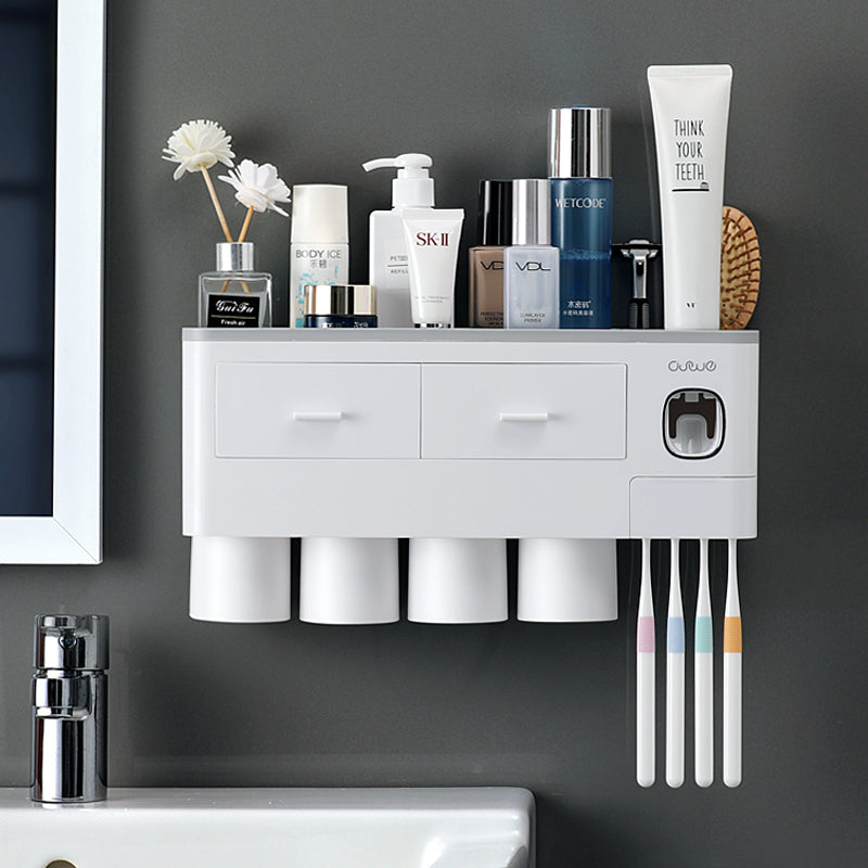 Bathroom Organizer Set Toothbrush 4 Cup Holder1724Bathroom Organizer Set Toothbrush 4 Cup Holder