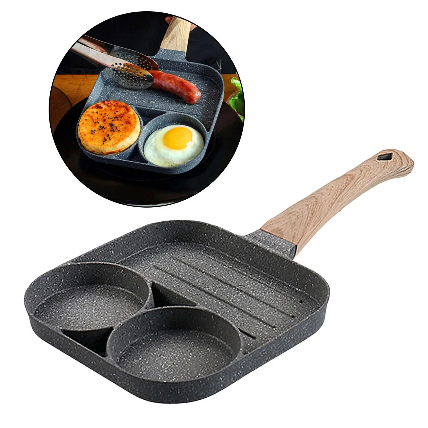 Breakfast Frying PanElevate your cooking experience with our multi-sectional fried egg pan, designed to streamline your breakfast routine and more! Crafted for culinary enthusiasts, thi1724Breakfast Frying Pan