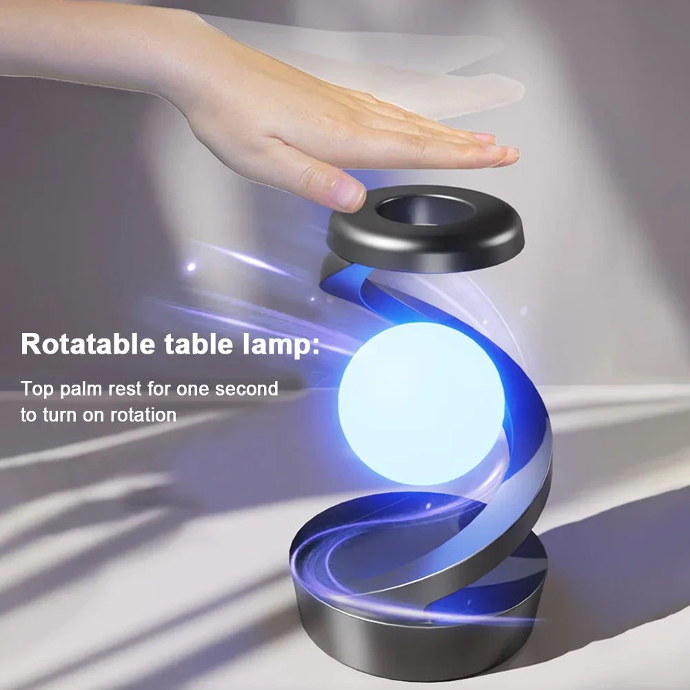 Levitating Ball Lamp with Wireless ChargerTransform your space with the mesmerizing Levitating Ball Lamp with Wireless Charger, designed to captivate and elevate any environment. This 3D LED moon-like ball f1724Levitating Ball Lamp