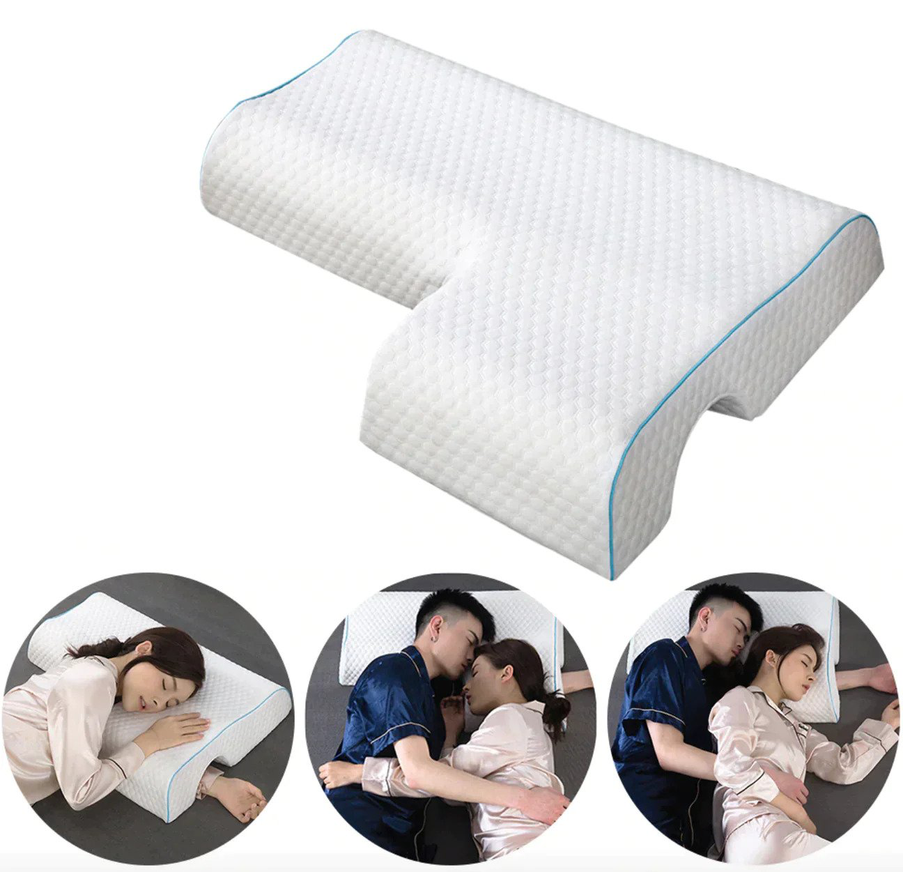 Arched Couple PillowGet a great night's sleep with the help of this innovative pillow! This couple cuddle pillow is different from traditional pillows because it uses two independently 1724Arched Couple Pillow