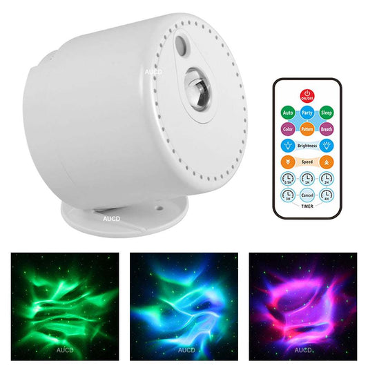 Projector Galaxy Aurora Laser LightIntroducing our Sky Lite LED lamp, a piece of sophisticated technology that displays a mesmerizing array of green stars drifting against a transformative blue nebula1724Projector Galaxy Aurora Laser Light