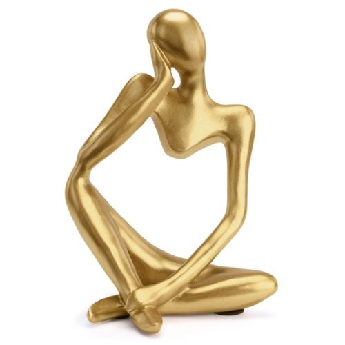 Nordic Art Abstract Thinker StatueHigh quality hand-carved sculpture, high precision, polished smooth and delicate, durable and ensure that they avoid scratching the furniture, easy to wear, the natu1724Nordic Art Abstract Thinker Statue