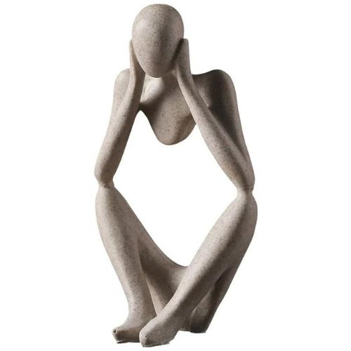 Nordic Art Abstract Thinker StatueHigh quality hand-carved sculpture, high precision, polished smooth and delicate, durable and ensure that they avoid scratching the furniture, easy to wear, the natu1724Nordic Art Abstract Thinker Statue