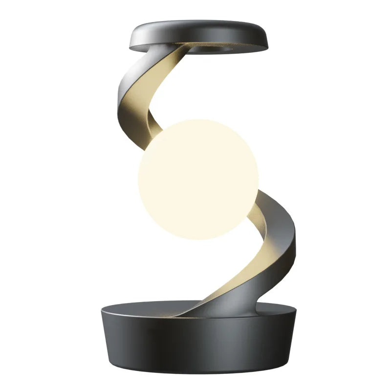 Levitating Ball Lamp with Wireless ChargerTransform your space with the mesmerizing Levitating Ball Lamp with Wireless Charger, designed to captivate and elevate any environment. This 3D LED moon-like ball f1724Levitating Ball Lamp