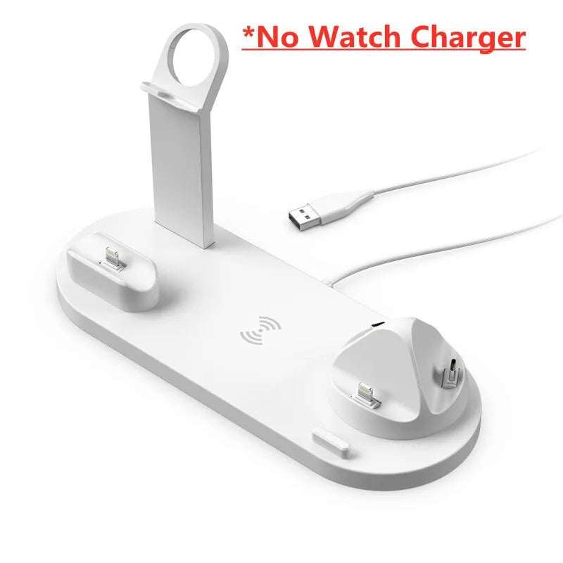 5 In 1 Wireless Charger Stand Pad For iPhoneIntroducing our new and upgraded multi-device charging stand! While it may not include an Apple Watch charger, it provides a dedicated space for effortless charging 17241 Wireless Charger Stand Pad